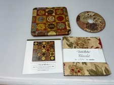 New Moda Fabrics Chocolat by 3 Sisters 50 Quilt Charms-Fin Size 20x20 W/CD  Tin