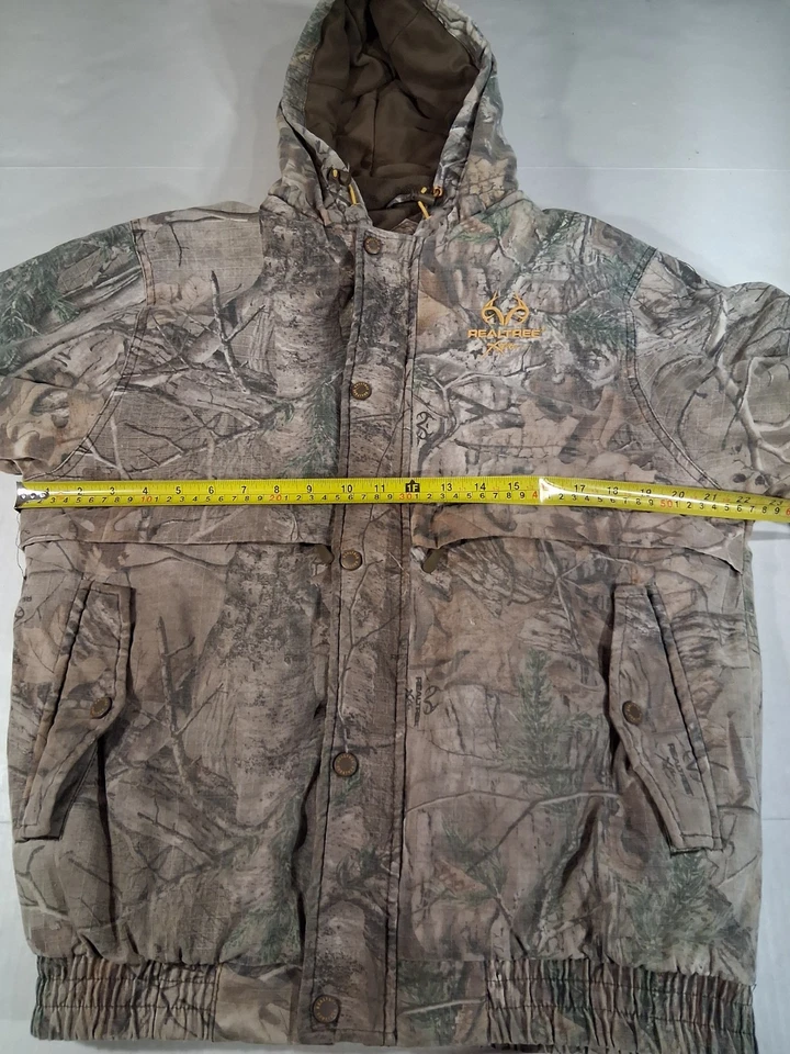 Realtree Camo Jacket Coat Mens M Green Hoodie Full Zip Extra - Image 4 of 4