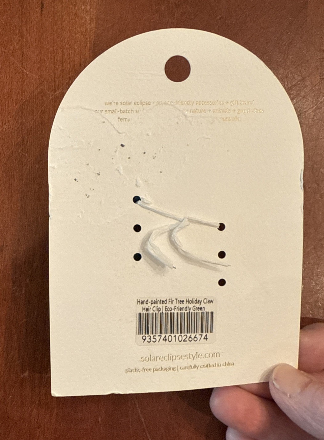 Solar Eclipse Hand-painted Christmas Tree 🎄 Claw… - image 4