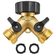 Tool Splitter, Garden Hose Splitter Heavy Duty 2 Way, Solid Brass Water Hose