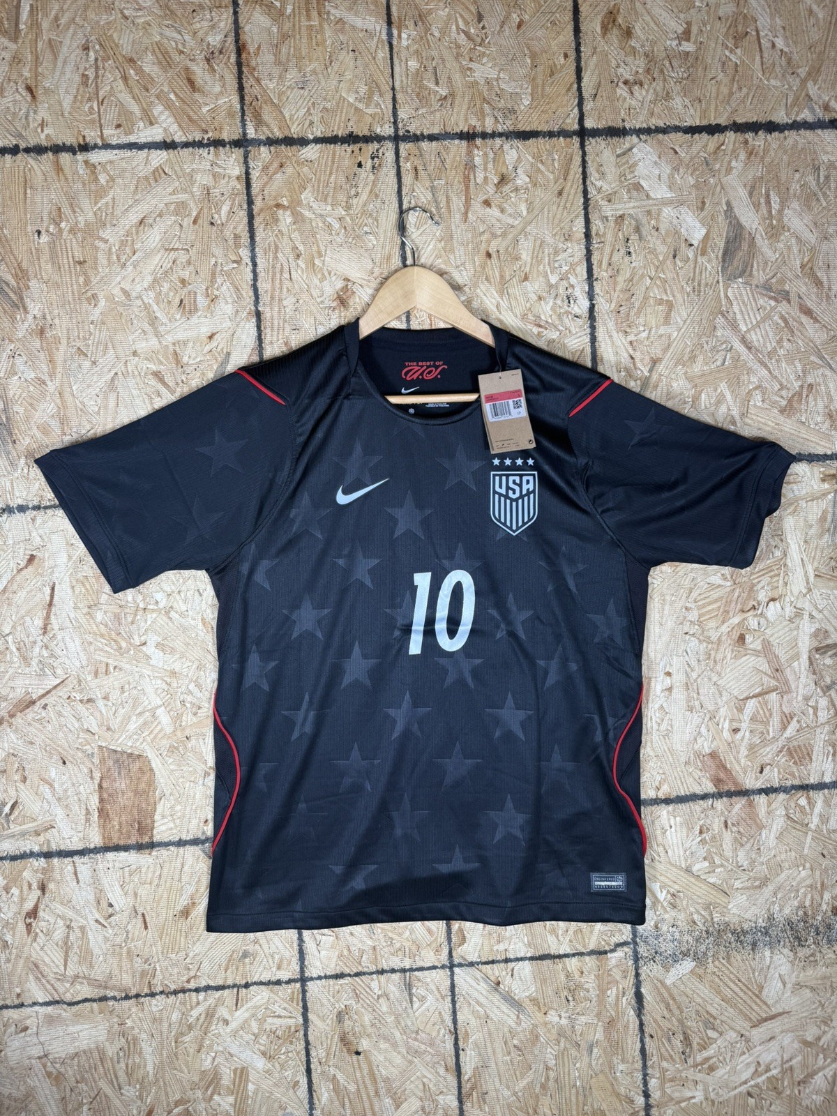 USA 🇺🇸 Christian Pulisic #10 Black Home Stars 2026 Jersey Size L Large NWT