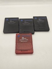 Sony PlayStation 2 PS2 Official OEM 8MB Memory Card Lot Of 4