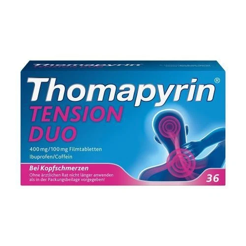 A. NATTERMANN & CIE GMBH THOMAPYRIN TENSION DUO 400mg/100 mg Filmtabletten 36 ST PZN 19383570