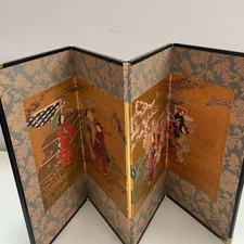 Sukenobu Nishikawa  "Beauties" Mini Folding Screen Japan