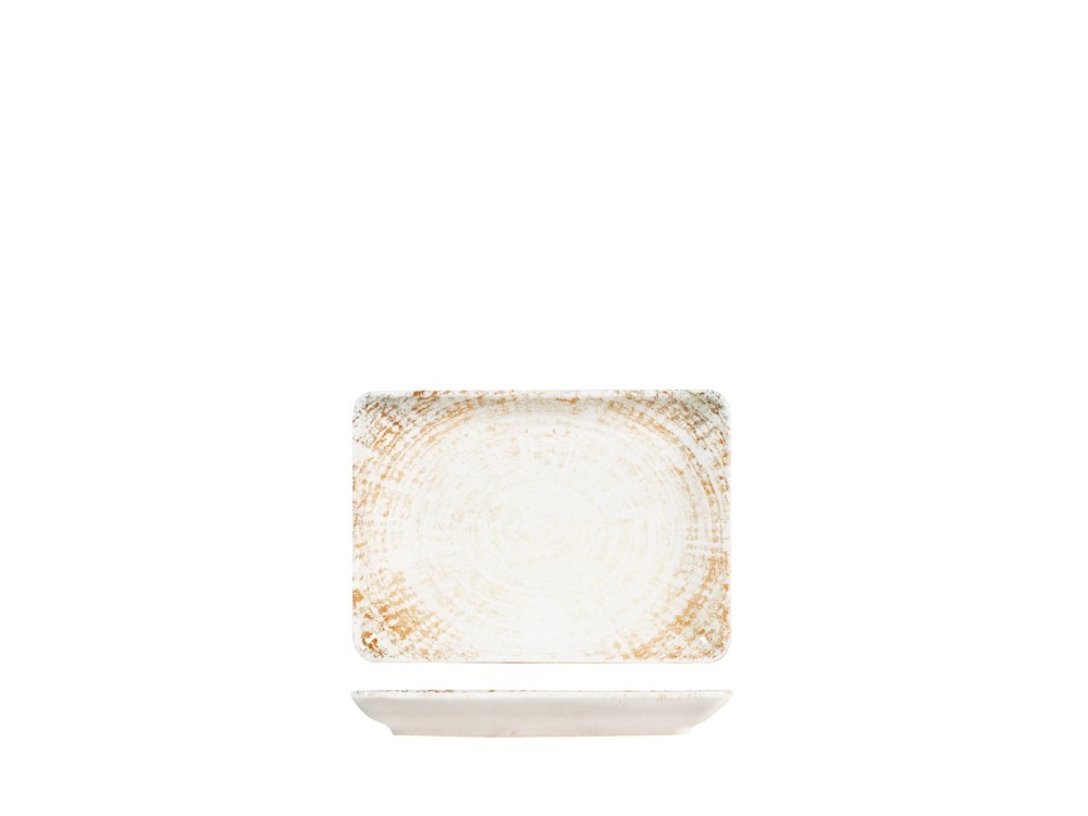 H&H Rectangular Plate In Porcelain, 13x18cm, Multicolor
