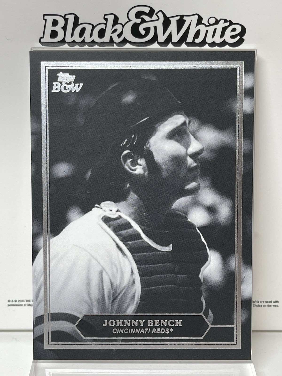 2025 TOPPS BLACK AND WHITE - Johnny Bench #PP10 - Prized Portrait - Reds