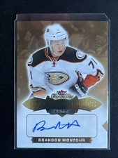 2016 Fleer Showcase Hot Prospects Autos /499 Brandon Montour Rookie Auto RC