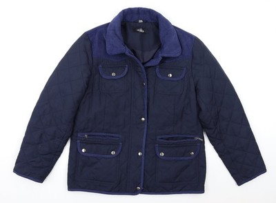 David Parry blaue Damenjacke Mantel Größe 14