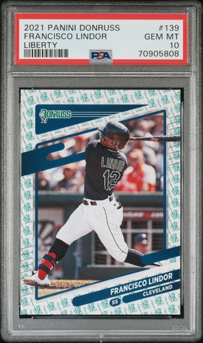 2021 Panini Donruss #139 Francisco Lindor Liberty PSA 10