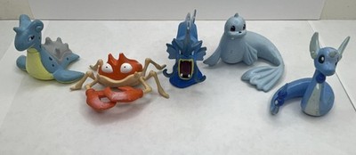 TOMY Pokemon Water Type Figures Lapras, Krabby Gyarados, Seel, Dragonair vintage