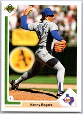 ⚾ 1991 Upper Deck #606 Kenny Rogers Texas Rangers