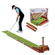 Golf Putting Mat, 2 Hole Indoor Golf Putting Green, Wrinkle-Free Golf Training A