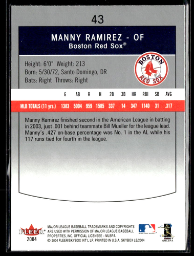 Manny Ramirez 9 Card Lot - 1992 to '04 (Topps, UD, Fleer) (RC) NM - Picture 17 of 20