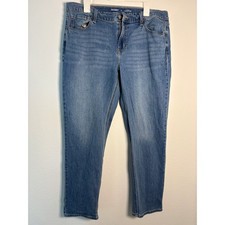 Old Navy Wow Boyfriend Jeans Womens 14 Mid Rise Medium Wash Blue Denim Straight