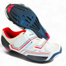 Image of Muddyfox RBS 100 Cycling Shoes White/Black/Red UK 7.5 (EU 41.5) NO SCREWS