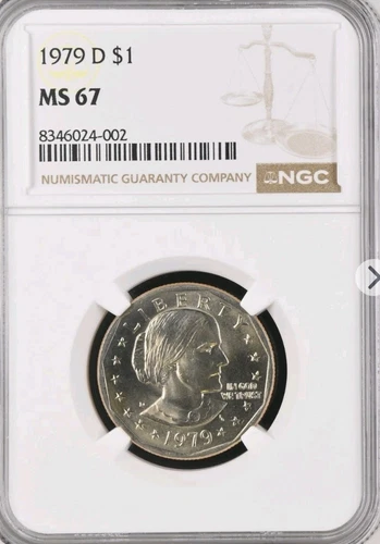1979 D susan b anthony dollar NGC MS 67 bx91