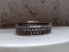 OKLAHOMA - Size 10  State Quarter Coin Ring