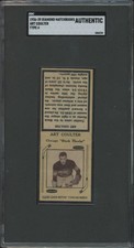 1936 DIAMOND MATCHBOOKS ART COULTER VG TAN TYPE 4 SGC A CHICAGO BLACKHAWKS