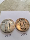 1928 d 1928 s standing liberty quarters