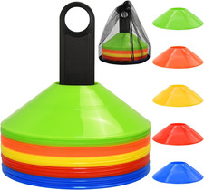 50/100/200Pcs Disc Cones, Soccer Cones, Basketball Cones with Carry Bag and Hold