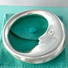 Tiffany & Co. Rattle Man In The Moon Baby Toy Silver 925