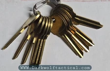 Lot Of Ten(10)  NA12 Key Blank / Mail Box Key / 1069LB   Brass / ILCO USA