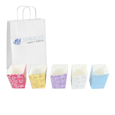 10 Wedding Favor Popcorn Gift Boxes Baby Shower Candy Free Shipping