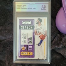 Panini 2020-21 Contenders Anthony Davis #89 Season Ticket Lakers Graded 9.5