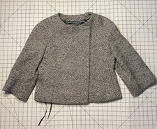 Vintage Banana Republic Cropped Wool Tweed Coat Size Small
