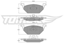 FRONT BRAKE PAD SET DISC BRAKE FITS: SEAT IBIZA MK IV 1.2/1.6 LPG/1.4/1.4 TDI