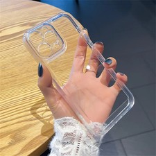 Shockproof Clear Silicone Case For iPhone 13 14 15 16 Pro Max Plus Back Cover