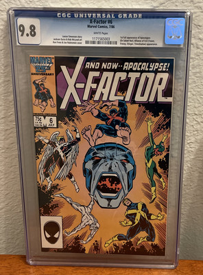 X-Factor # 6 9.8 CGC First Appearance Apocalypse (1986) White