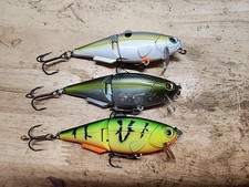 Discontinued - Strike King Wake Shad & Swim Swimbait Wakebait Lot Of 3 4"