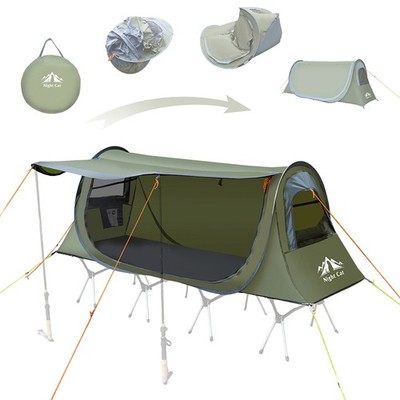 Night Cat 1 Person Pop Up Camping Cot Tent Instant Tent Lightweight Shelter