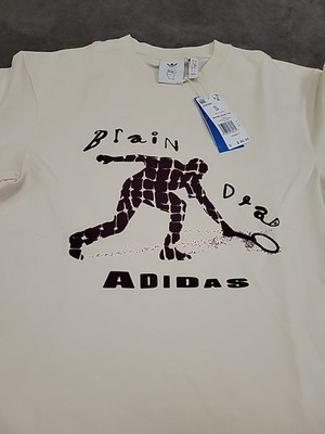 NWT Men Small Adidas Brain Dead T Shirt White JX9393 | eBay