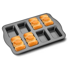 HONGBAKE Mini Loaf Baking Pans, Nonstick Small Cornbread Pan, Tiny Banana Bre...