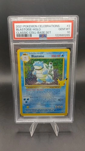 2021 Pokémon Celebrations Blastoise Holo 2/102 PSA 10