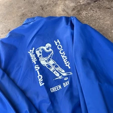 Vintage Green Bay West hockey satin jacket XL Chain Stitching Vtg
