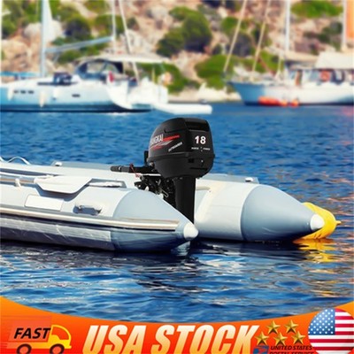 2Stroke 18HP Outboard Motor Gasoline Boat Engine Water Cool 246CC Tiller Control