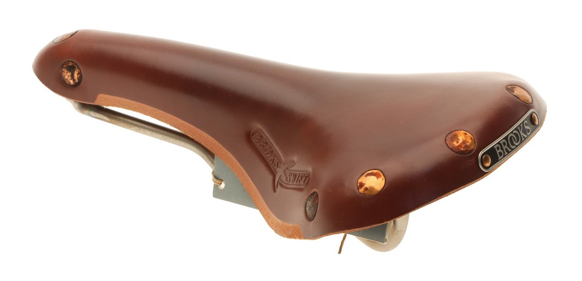 Brooks Swift Saddle Titanium Rails Hard Leather Cover Brown NEW