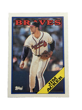 Excellent: Vintage 1988 Topps Jim Acker Atlanta Braves Trading Card