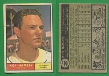 1961 Topps Baseball ~~~ KEN HAMLIN ~~~ No. 263 ~~~ Free S/H ~~/