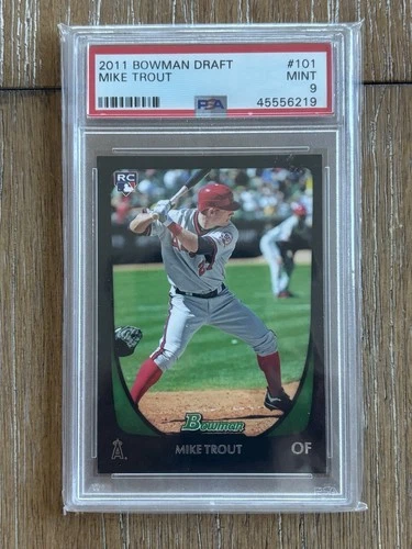 2011 Bowman Draft Picks & Prospects - Mike Trout #101 (RC) PSA 9