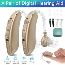 Pair Hearing Aid Digital Sound Amplifiers Rechargeable for Seniors Ear Machine