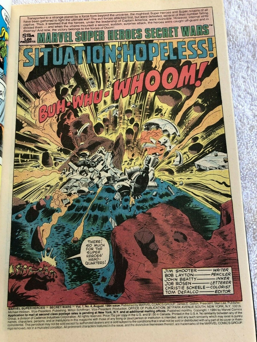 Marvel Super Heroes Secret Wars #4 (Aug 1984, Marvel) VF 8.0 | eBay