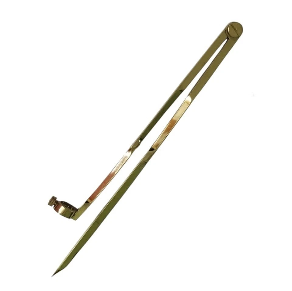 Regla paralela de 24 pulgadas con divisor de latón y brújula de lápiz - navegación marina Foto 3 de 4