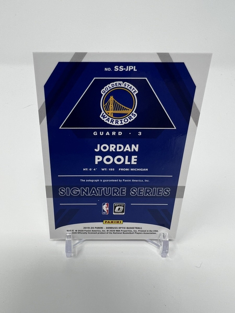 🔥JORDAN POOLE 2019-20 DONRUSS OPTIC SIGNATURE SERIES ROOKIE AUTO
