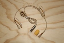 Headset Microphone w/ Doulble Earhook for Shure Wireless-TA4F 4pin mini XLR