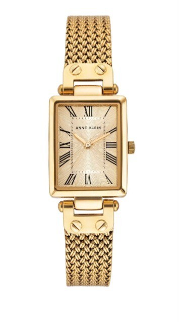 Anne Klein Rectangular Case Mesh Bracelet Watch - image 1