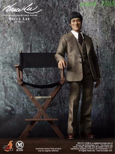 MIS11 HOTTOYS 1/6 Smile Bruce Lee Action Figure Suit Version Model With Seat NEW - Picture 5 of 14